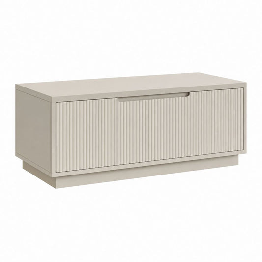 Couchtisch mit Stauraum Creme MDF rechteckig 100 x 60 x 40 cm